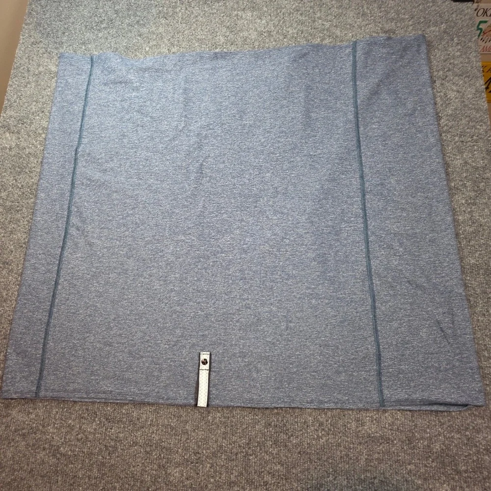 Lululemon Vinyasa Scarf Heathered Blue Gray Snap Wrap Infinity OS Poncho Cozy